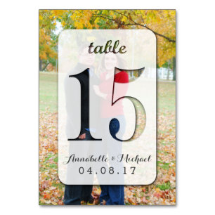 Mariage photo personnalisé Carte Numéro de tableau