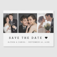 Mariage photo personnalisé Noir Blanc Coeur Mod