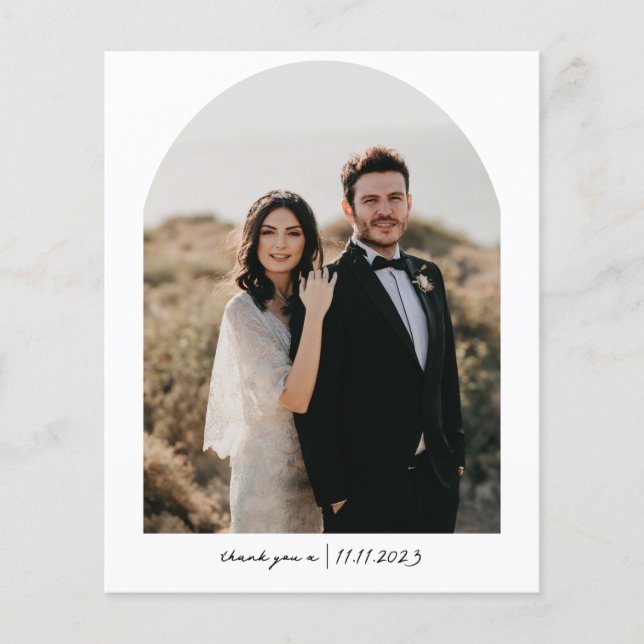 Mariage photo simple et chic Arch Merci (Devant)