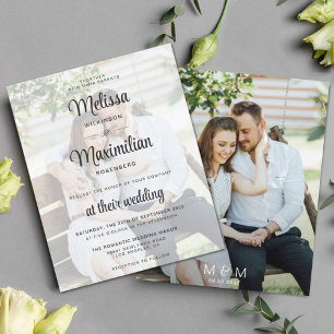 Mariage photo transparent de script moderne budget