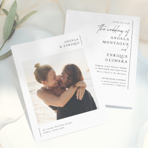 Mariage Photo Typographie Élégante Budget Minimal