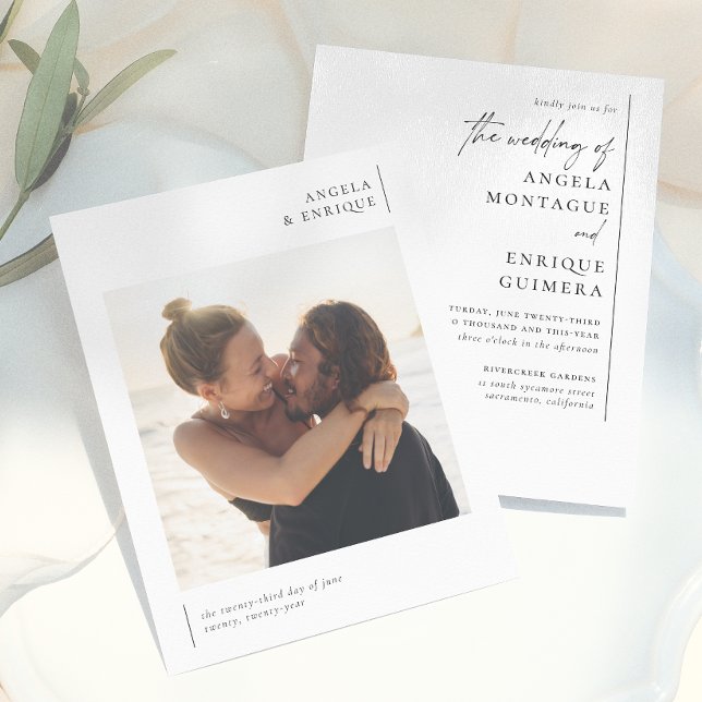 Mariage Photo Typographie Élégante Budget Minimal (Créateur téléchargé)