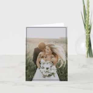 Mariage photo vertical moderne Merci de script