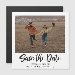 Mariage photo vintage Enregistrer la date Magnets