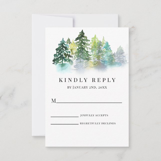 Mariage Pine Crest RSVP (Devant)