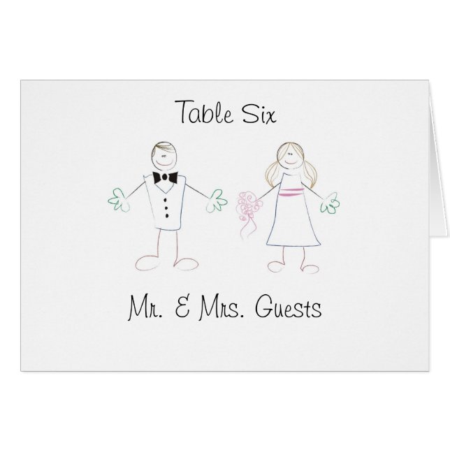 Mariage Placecard (Devant Horizontal)