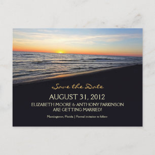 mariage plage enregistrer la date cartes postales