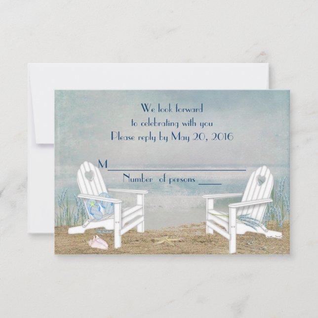 Mariage plage RSVP (Devant)