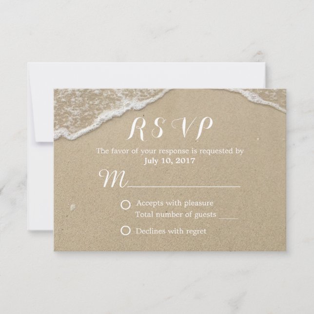 Mariage plage RSVP (Devant)
