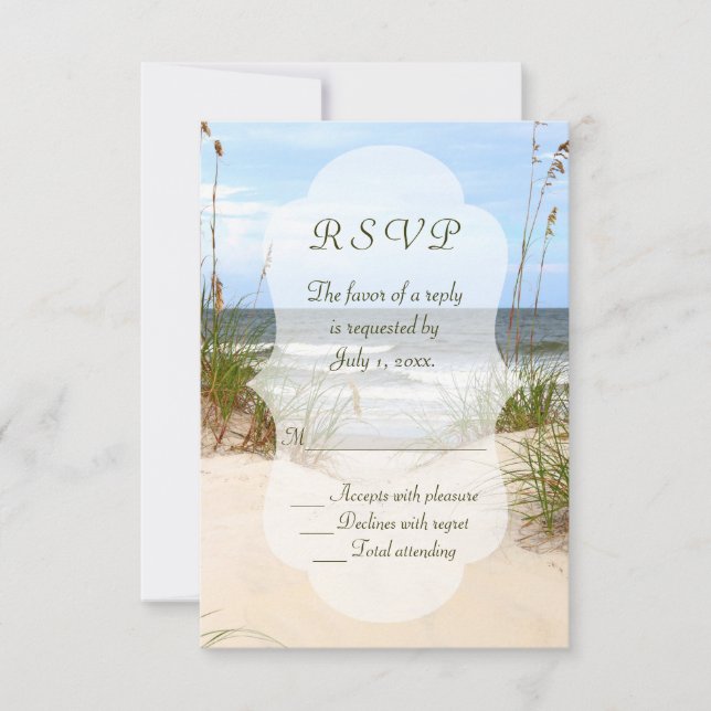 Mariage plage RSVP (Devant)
