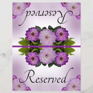 Mariage pliable Réservé Dahlia Purple Floral
