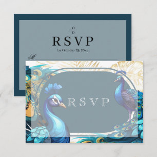 Mariage Plumes de Paon Premium Rsvp 