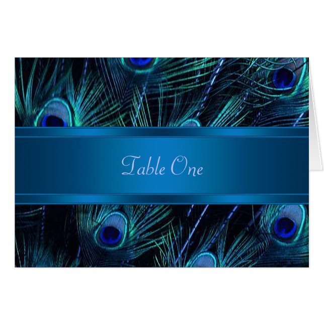 Mariage Plumes de Paon Royal Bleu Violet (Devant Horizontal)