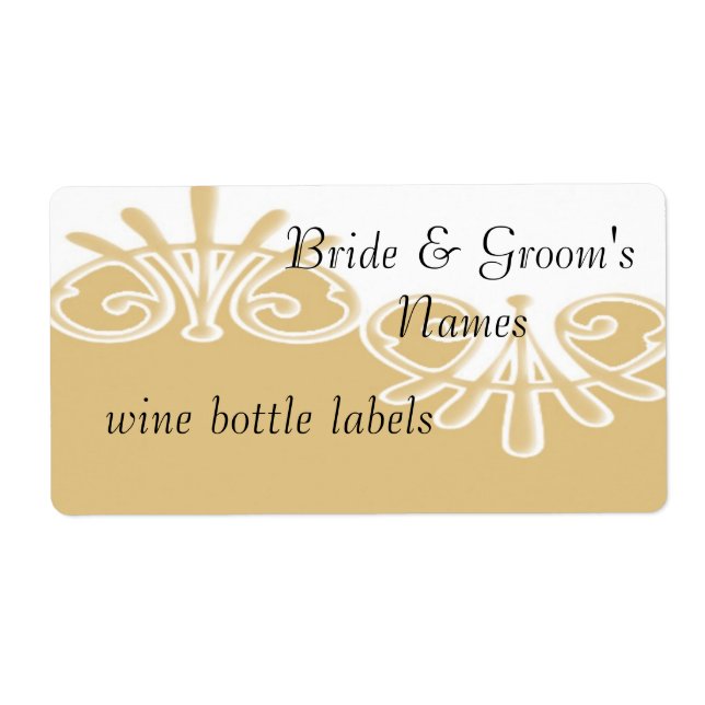 Mariage Réception bouteille de vin étiquette Fête  (Devant)