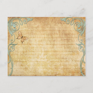 Mariage Recette Carte Papillon Vintage