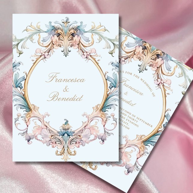Mariage Regency Élégante Invitation baroque Vintag (Créateur téléchargé)