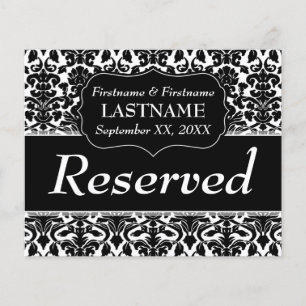 Mariage Réservé - Noir et blanc Numéro de table