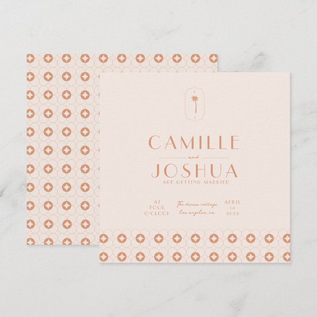 Mariage rétro à Palm Spring (Devant / Derrière)