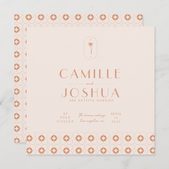 Mariage rétro à ressort Palm (Devant / Derrière)