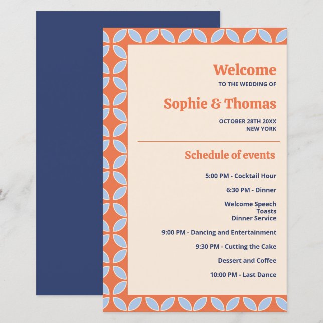 Mariage rétro du milieu du siècle (Devant / Derrière)