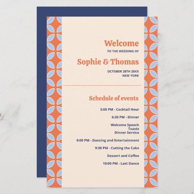 Mariage rétro du milieu du siècle (Devant / Derrière)