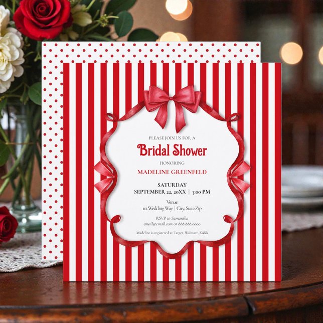 Mariage rétro rouge et blanc : Invitation à la fêt (Créateur téléchargé)