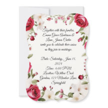 Mariage romantique aux roses rouges et muguet