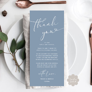 Mariage romantique Cadre Carte de remerciements