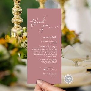 Mariage romantique Cadre Carte de remerciements