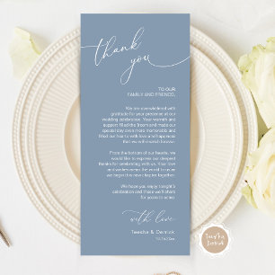 Mariage romantique Cadre Carte de remerciements