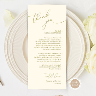 Mariage romantique Cadre Carte de remerciements