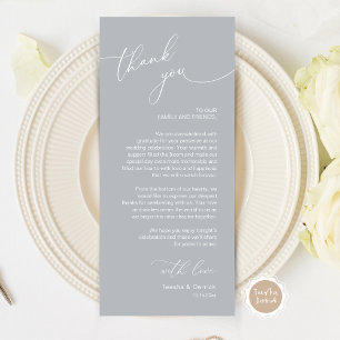 Mariage romantique Cadre Carte de remerciements