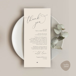 Mariage romantique Cadre Carte de remerciements