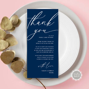Mariage romantique Cadre Carte de remerciements