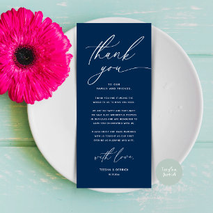Mariage romantique Cadre Carte de remerciements