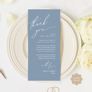 Mariage romantique Cadre Carte de remerciements