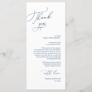 Mariage romantique Cadre Carte de remerciements