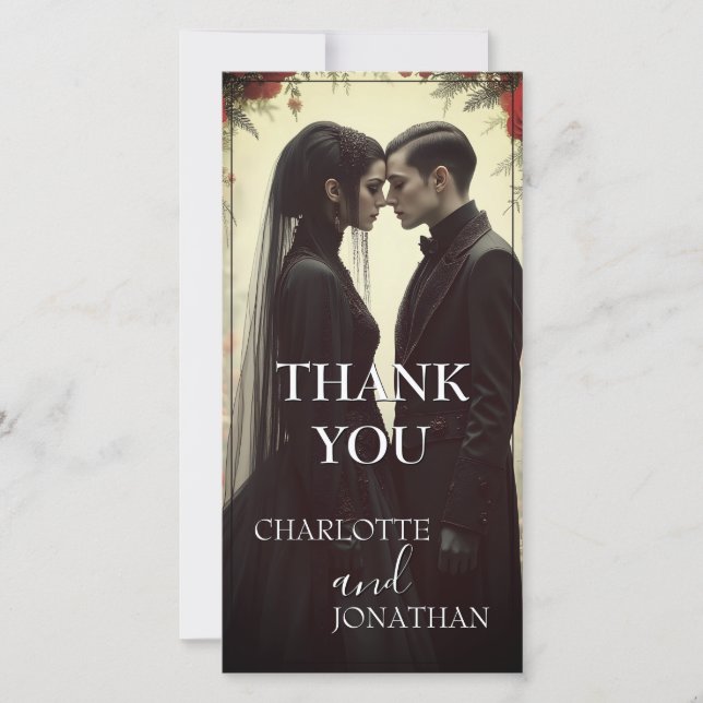 Mariage romantique dans l'élégance noire (Devant)