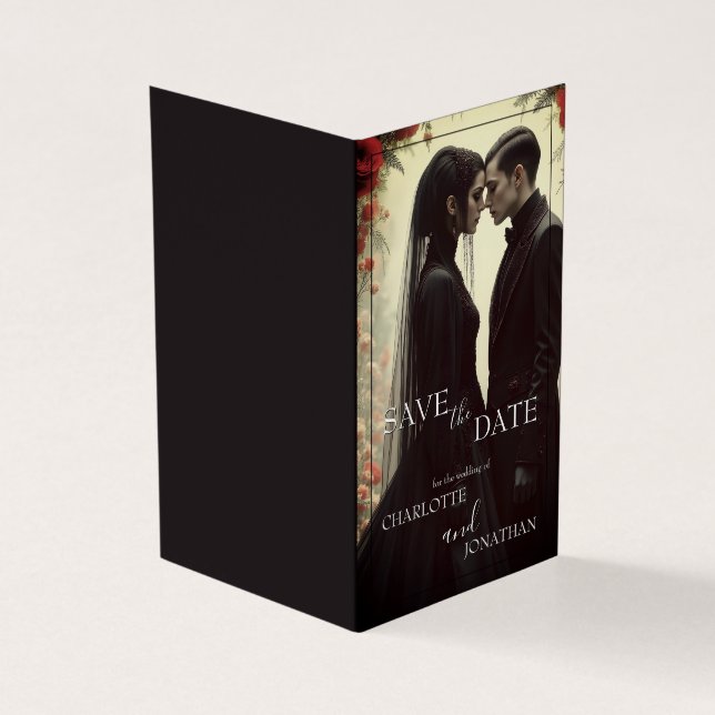 Mariage romantique dans l'élégance noire (Outside)