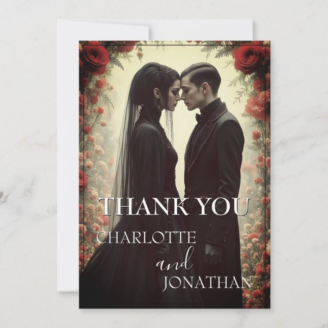 Mariage romantique en Elégance noire (Devant)
