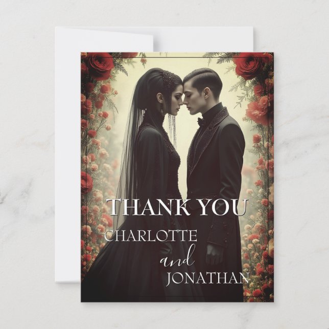 Mariage romantique en Elégance noire (Devant)