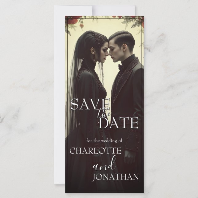 Mariage romantique en Elégance noire (Devant)