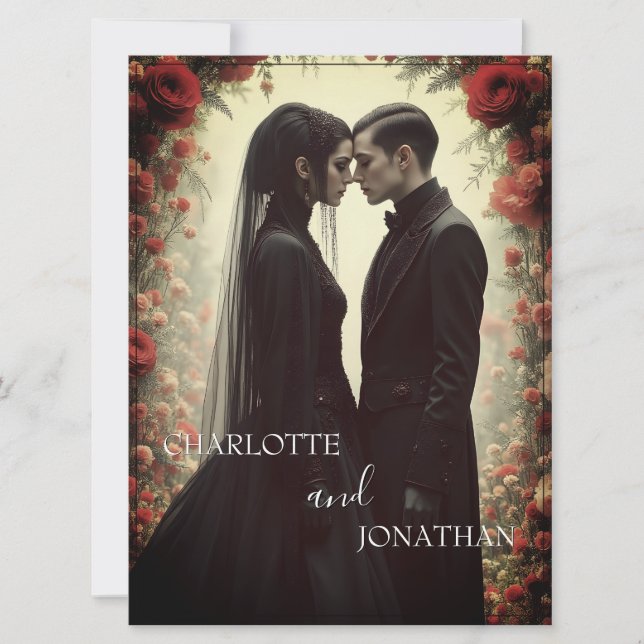 Mariage romantique en Elégance noire (Devant)