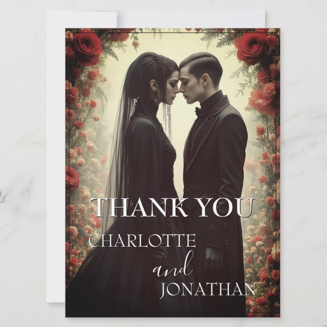 Mariage romantique en Elégance noire (Devant)