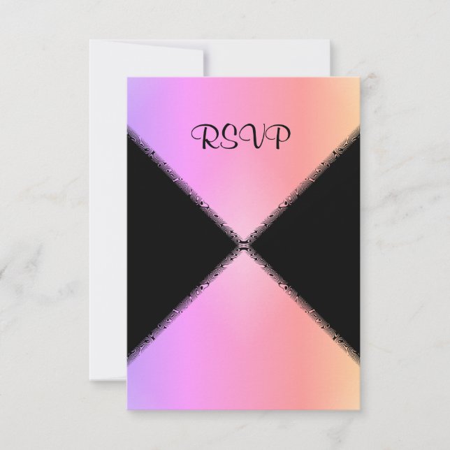 MARIAGE rose arc-en-ciel RSVP (Devant)