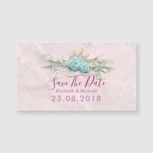 Mariage Rose Bleu Enregistrer La Date