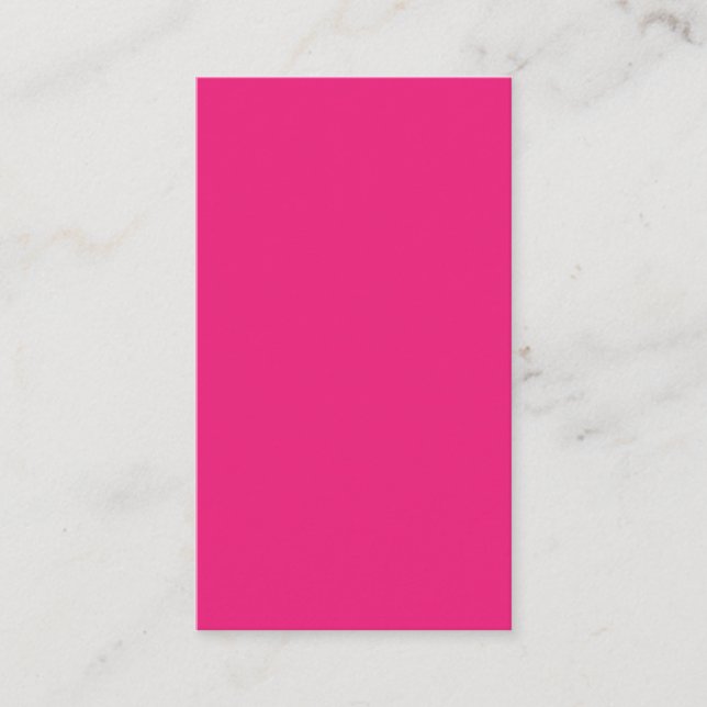 Mariage Rose Chaud | Invitation de couleur unie au (Devant)