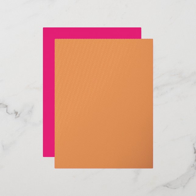 Mariage rose chaud | Invitation de couleur vive en (Recto/Verso)