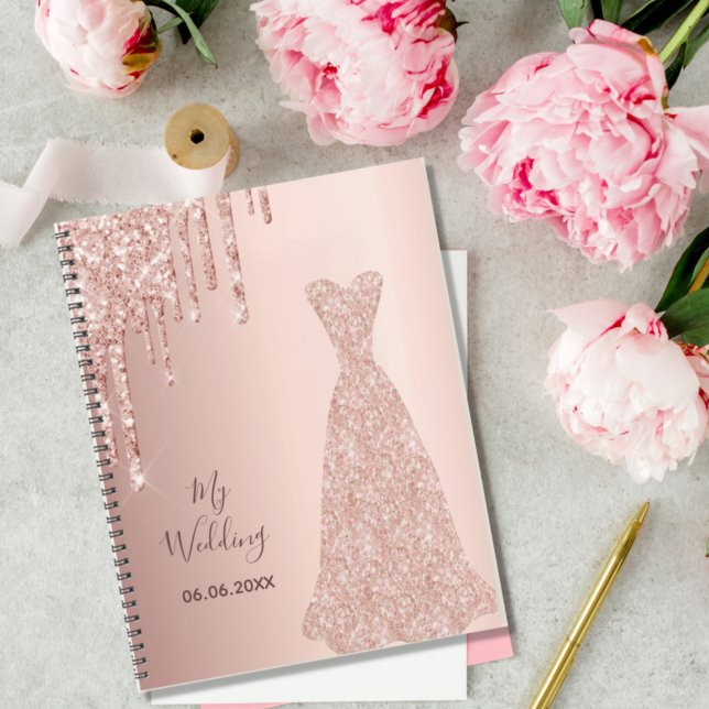 Mariage rose gold paillettes gouttes mariée 2023 (Créateur téléchargé)