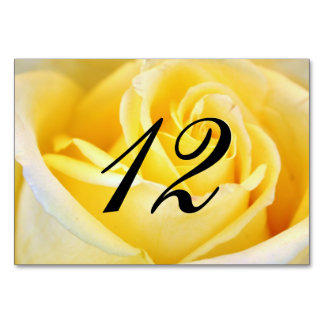 Mariage rose jaune Numéro de table